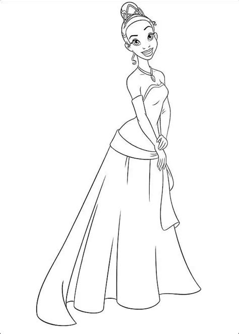 tiana  frog prince coloring page  printable coloring pages
