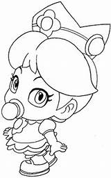 Mario Princess Daisy Bros Kart Baby Super Draw Peach Tegninger Colorear Para Wii Princesas Coloring Pages Bross Tegning Til Fra sketch template
