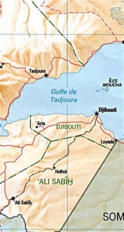 Djibouti Maps Including Outline And Topographical Maps