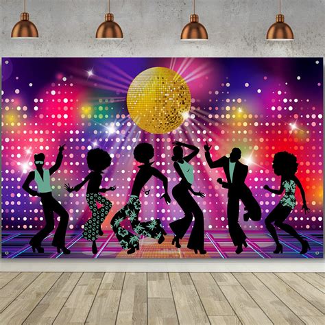 buy disco party supplies large fabric    disco dance backdrop  disco party birthday