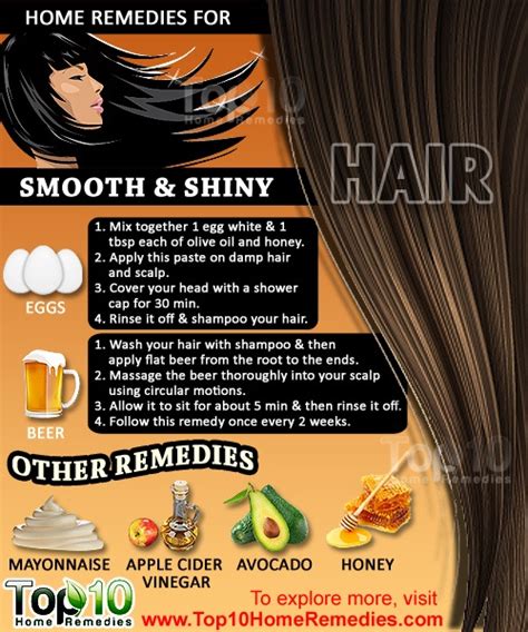home remedies for smooth and shiny hair top 10 home remedies