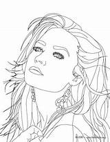 Coloring Pages People Ariana Famous Demi Lovato Grande Printable Singers Hard Adults Print Colouring Drawing Face Painting Distressed Sheets Adult sketch template