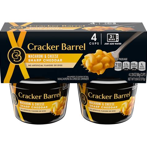 cracker barrel sharp cheddar macaroni cheese dinner  ct pack