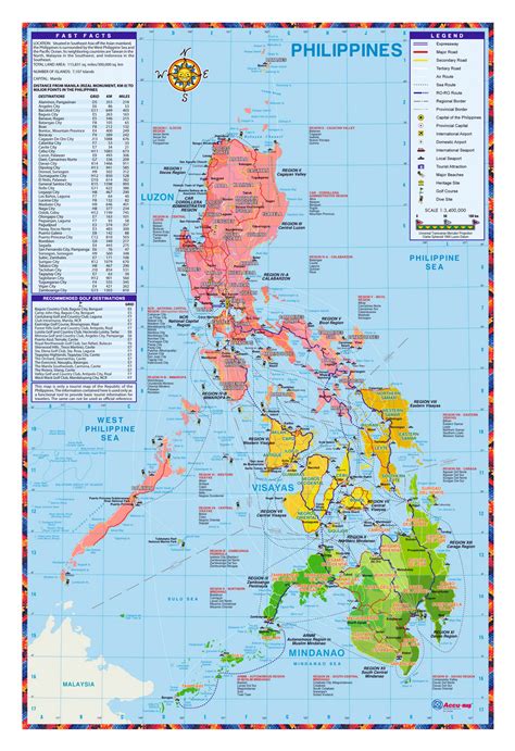 detailed tourist map  philippines philippines asia mapsland