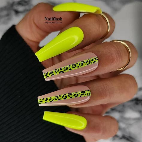 super bright neon green nail designs perfect  summer melody jacob