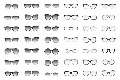types of glasses and sunglasses ~ graphics ~ creative market