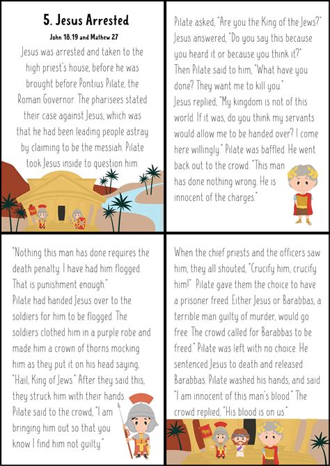 printable easter story cards  christian easter story  kids etsy