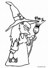Witch Coloring Pages Printable Cartoon Kids Witches Cool2bkids Color Broom Boys Getcolorings sketch template