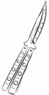 Balisong Butterfly Knife Messer St3 sketch template