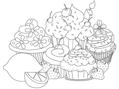 pin  catherine petersen  coloring cupcake coloring pages