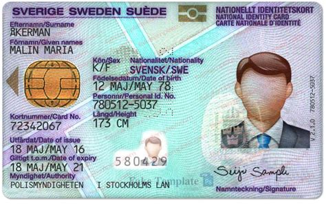sweden id card template psd fake id card sweden high quality