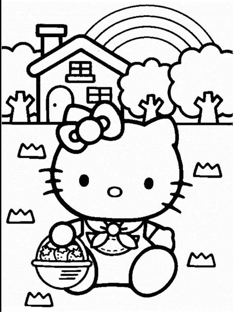 kitty happy birthday coloring pages coloring home