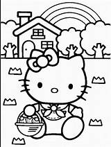 Kitty Hello Coloring Pages Birthday Cartoon Happy Printable Kids Library Color Book Clipart Sheets Popular Print Them Coloringlibrary sketch template