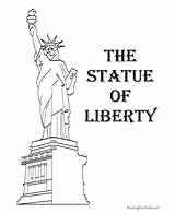 Coloring Liberty Statue Pages Printable Color Kids Symbols American Sheets America Facts Patriotic Clipart Print History Easter Does Printing Help sketch template