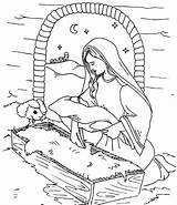 Mary Coloring Jesus Baby Mother Pages Manger God Put Sheet Kids Color Bed Christmas Library Clipart Holding Popular Coloringhome sketch template
