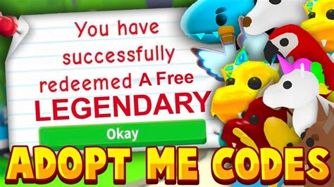 secret adopt  codes   legendary pets adopt  giveaway codes working  roblox