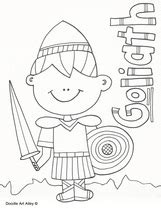 david goliath coloring pages religious doodles
