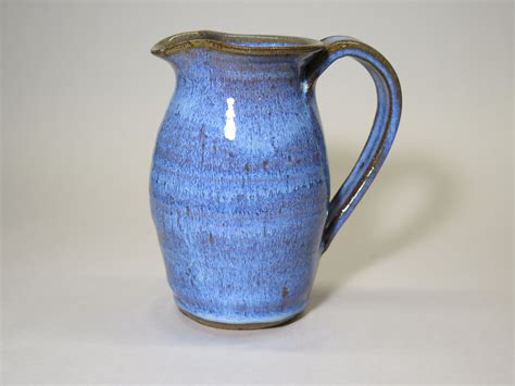 swd pottery buy vermont handmade hand thrown stoneware pottery  pint pitchers  blue