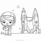Astronaut Spaceship Xcolorings sketch template