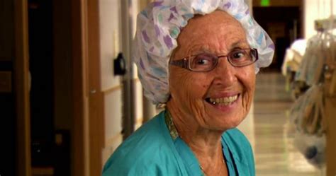 91 Year Old Nurse Serves In Hospital For More Than 70 Years