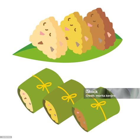 chimaki rice fukuoka stock illustration download image now dumpling