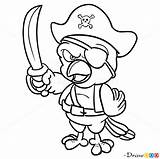 Pirate Parrot Draw Pirates Drawing Drawings Kids Coloring Tutorials Drawdoo Something Pages Portal Theme sketch template