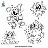 Coloring Pages Germs Hands Wash Preschoolers Kids Book sketch template