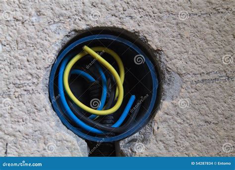 electrical wires   wall socket stock photo image