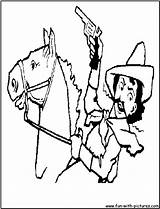 Coloring Cowboy Bandit Pages Fun Printable sketch template