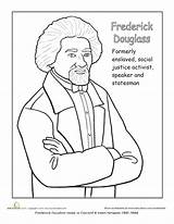 Coloring Pages Douglass Frederick Parks Rosa Drawing Justice Social Garrison Ellen African American Month Printable Activists Robbins Popular Color Getdrawings sketch template