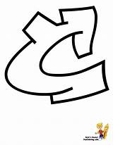 Graffiti Coloring Letter Abc Pages Cool Letters Alphabet Yescoloring Print sketch template
