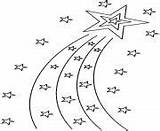 Star Coloring Pages Shooting Printable Christmas Color Info sketch template