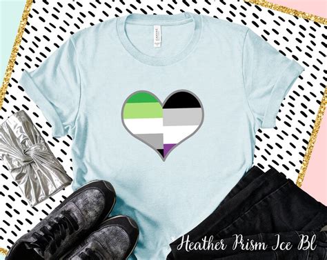 Asexual Aromantic Pride Shirt Ace Flag Heart Shirt Etsy