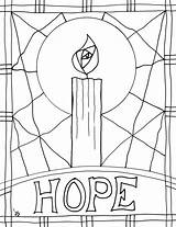 Hope Advent Coloring sketch template