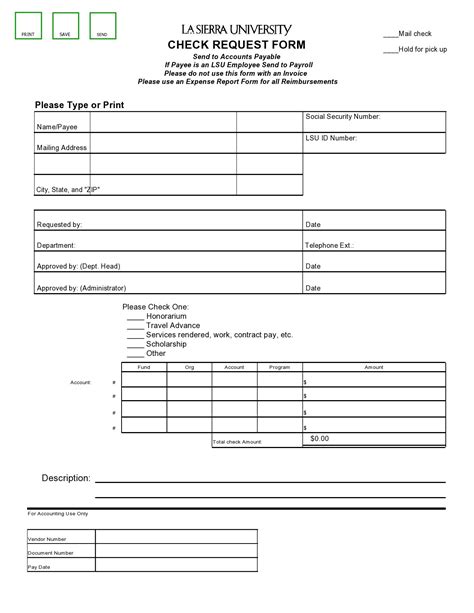 payment request form template