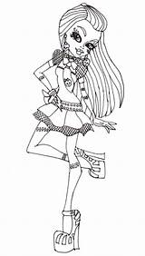 Coloring Pages Monster High Frankie Stein Penguin sketch template