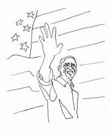 Obama Barack Presidents Coloringhome sketch template