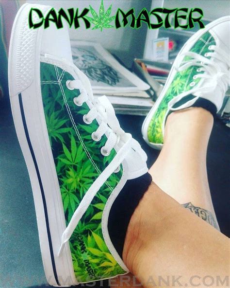 Dank Master Men S Shoes Custom Cannabis Design Weed Leaf Etsy