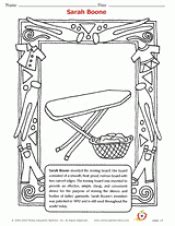 sarah boone coloring page african american womens history grades