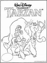 Tarzan Coloring Disney Pages Color Printable Kids Sheets Book Jane Sheet Colouring Dibujos Cartoon Para Colorear Print Clipart Adult Books sketch template