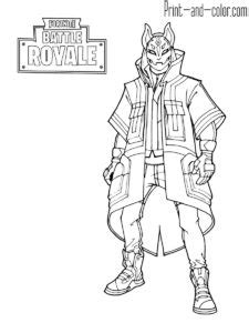 pin em fortnite coloring pages