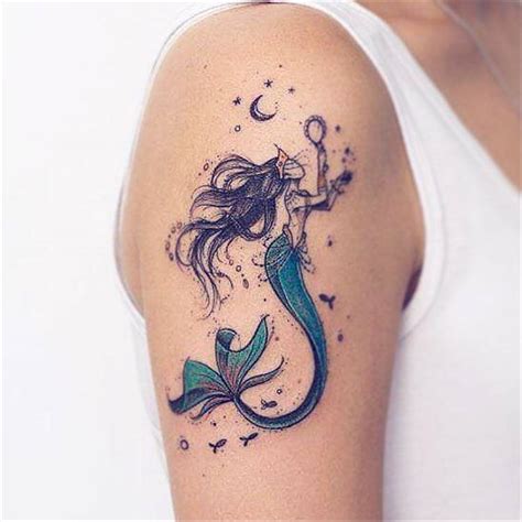 50 Beautiful And Cute Mermaid Tattoo Ideas For Your Mermaid Dream