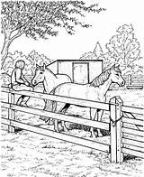 Horse Farm Ranch Clipart Drawing Barn Cliparts Clip Library sketch template