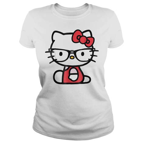 hello kitty nerd glasses t shirt tee for me