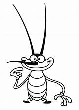 Oggy Cockroaches Fun Kids sketch template
