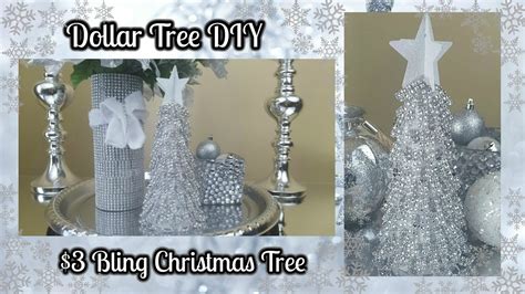 dollar tree diy blingy christmas tree  easy home decor craft youtube