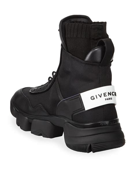 givenchy rubber mens jaw hybrid sneaker boots  black  men lyst