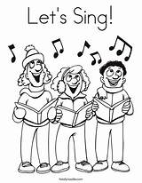 Coloring Sing Singers Let Print sketch template