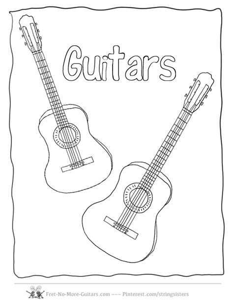 guitar coloring sheet   guitar coloring sheet png