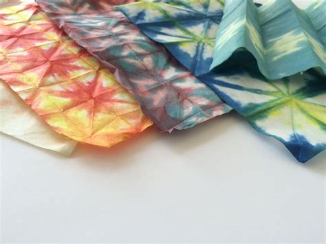 shibori tie dye  paper workshop soft japanese washi papers  cotton fabric